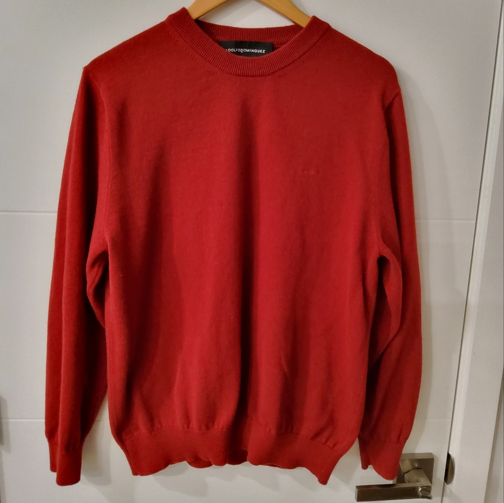 Adolfo Dominguez Cotton/Wool Blend Sweater Size XL